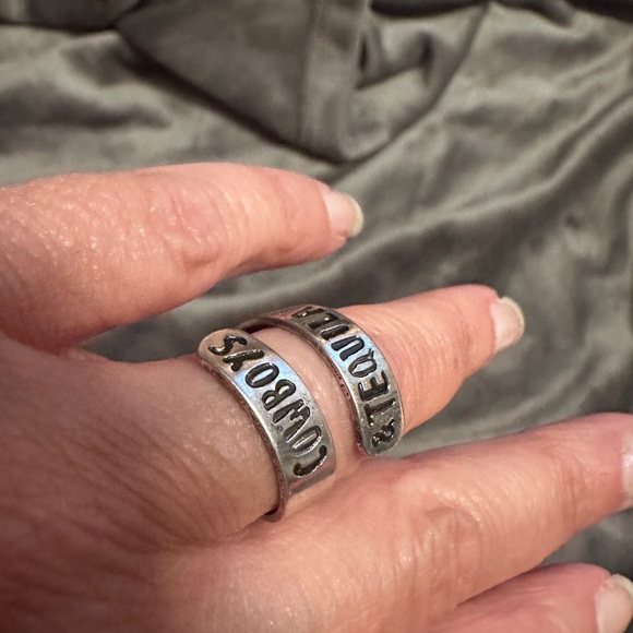 Cowboys & Tequila Adjustable Stainless Steel Ring - Picture 10 of 13